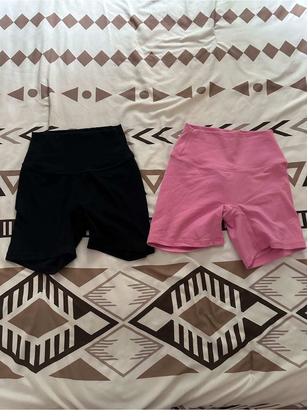 Women’s High-Waist Bike Shorts - Black and Pink- PARAGON FITWEAR